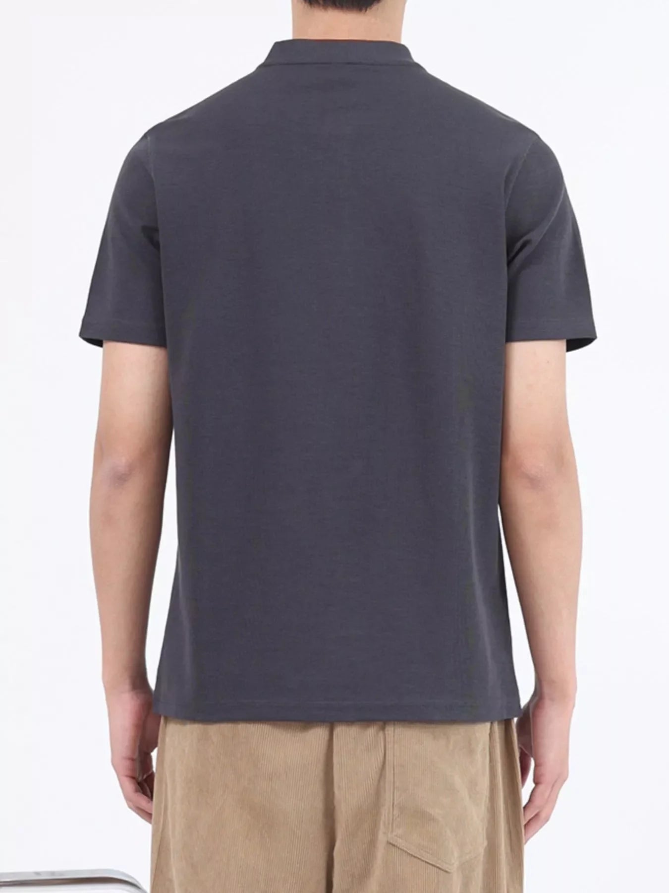 Men's Plus Size Casual Button Detail Short Sleeve T-Shirt
