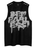 Men's Round Neck Letter Graphic Tank