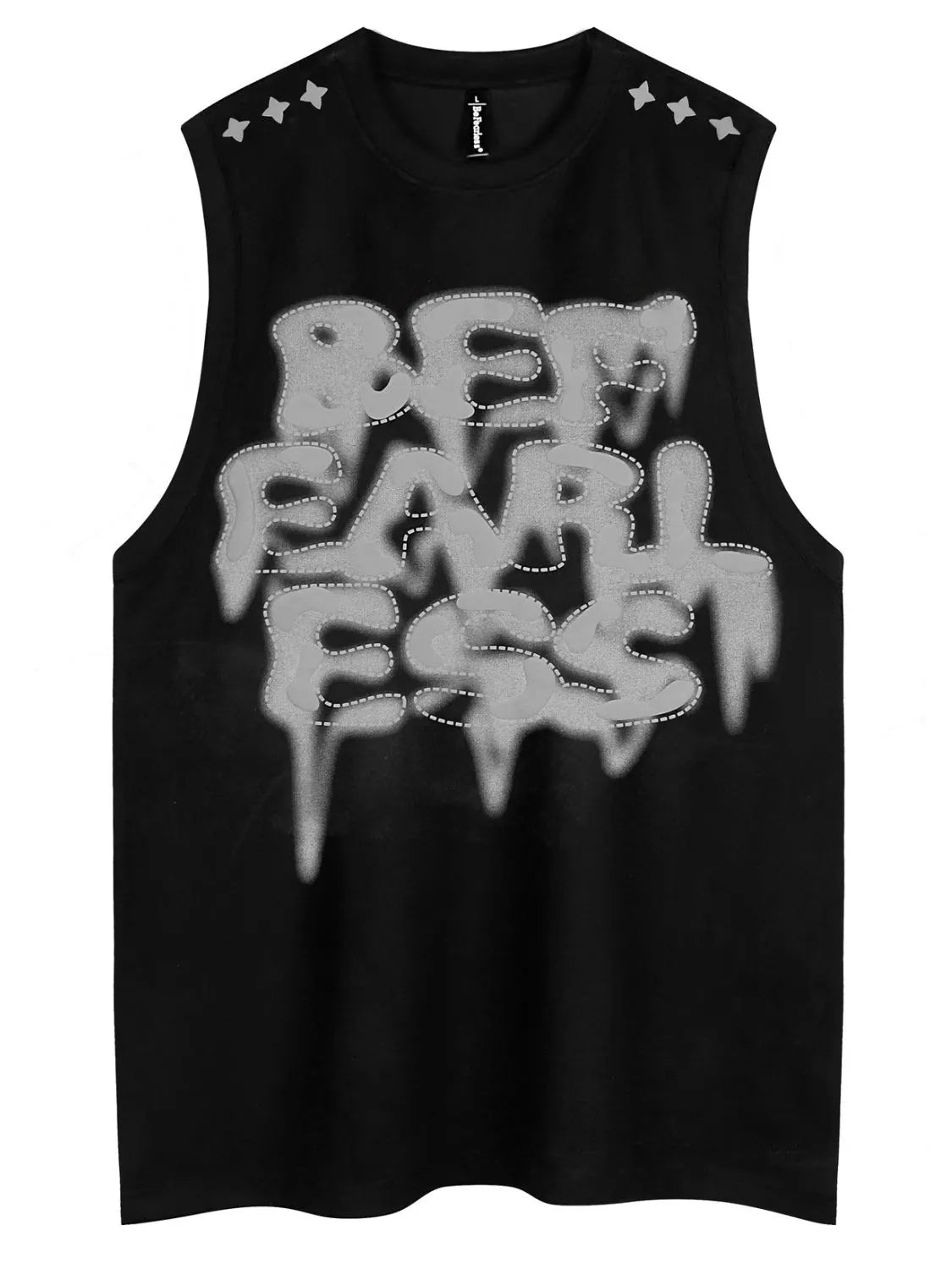 Men's Round Neck Letter Graphic Tank