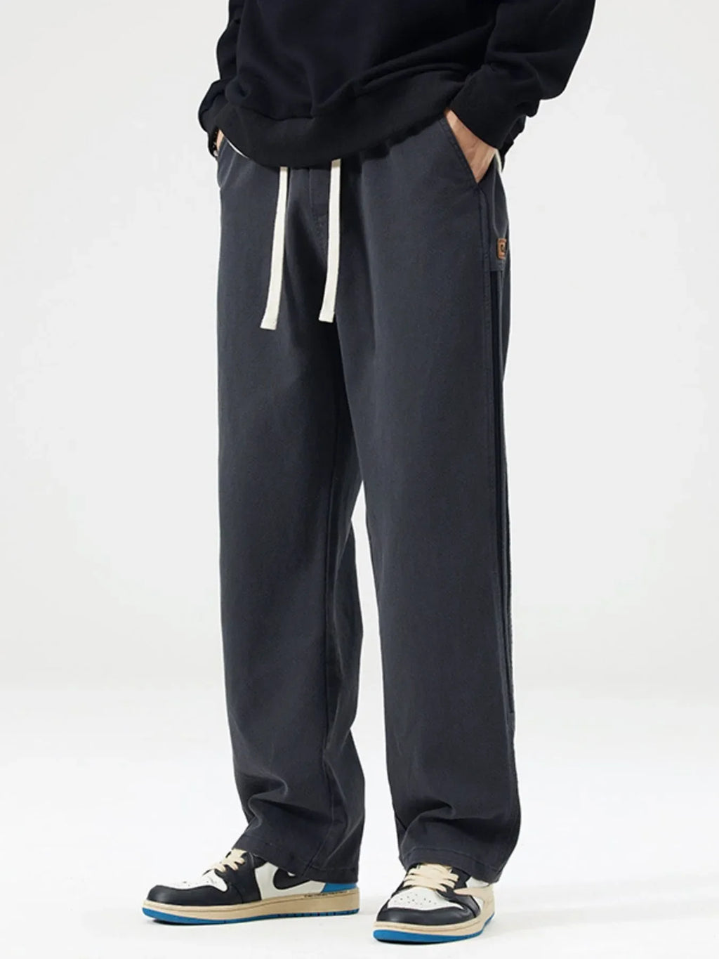 Men's Full Size Drawstring Wide Leg Pants Plus Size