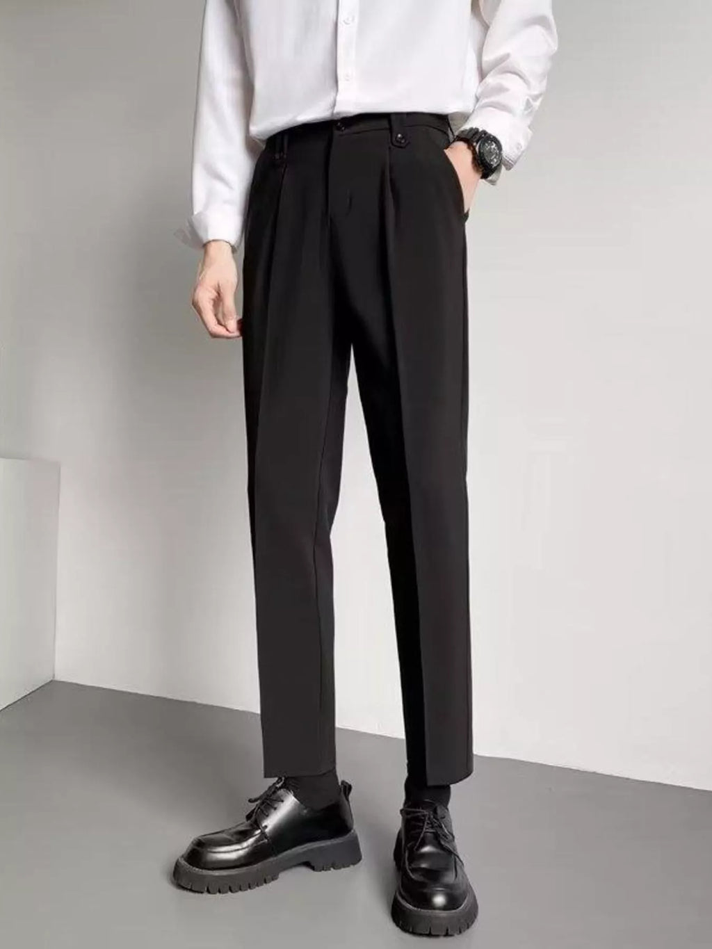 Men's Slim Fit Ankle-Length Dress Pants