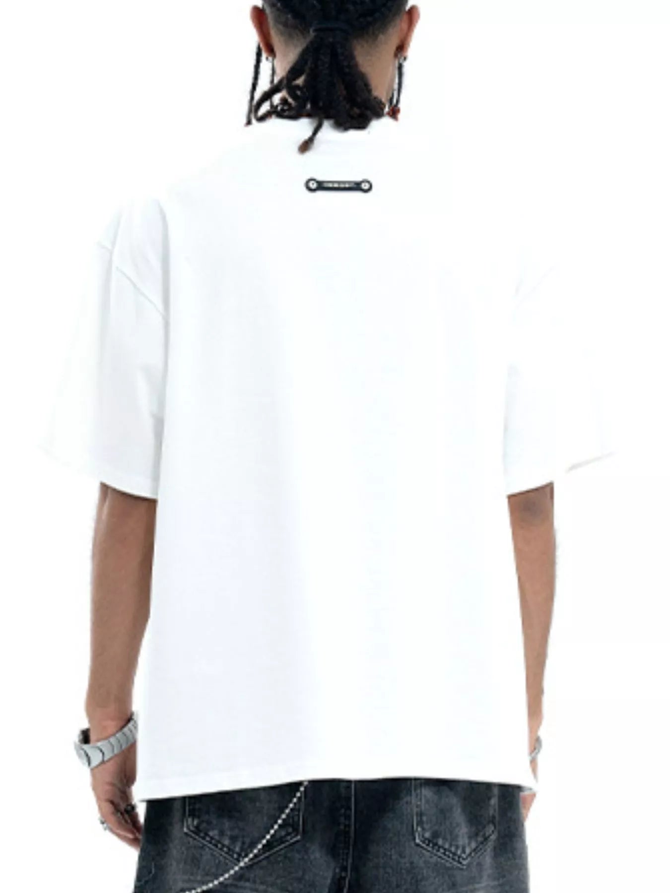 Men's Letter Round Neck Oversized T-Shirt