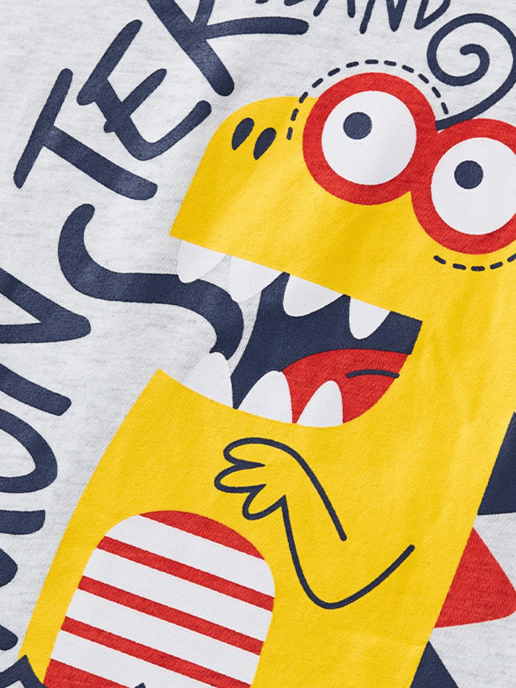Children's Cute Monster Print Tee & Shorts Set