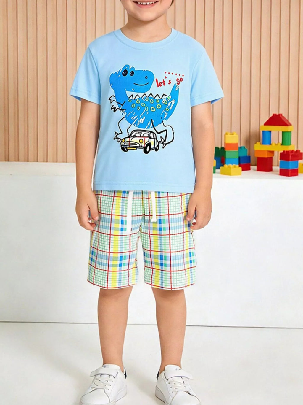 Children's Dinosaur Short Sleeve Tee and Shorts Set