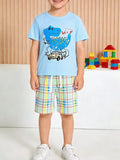 Children's Dinosaur Short Sleeve Tee and Shorts Set