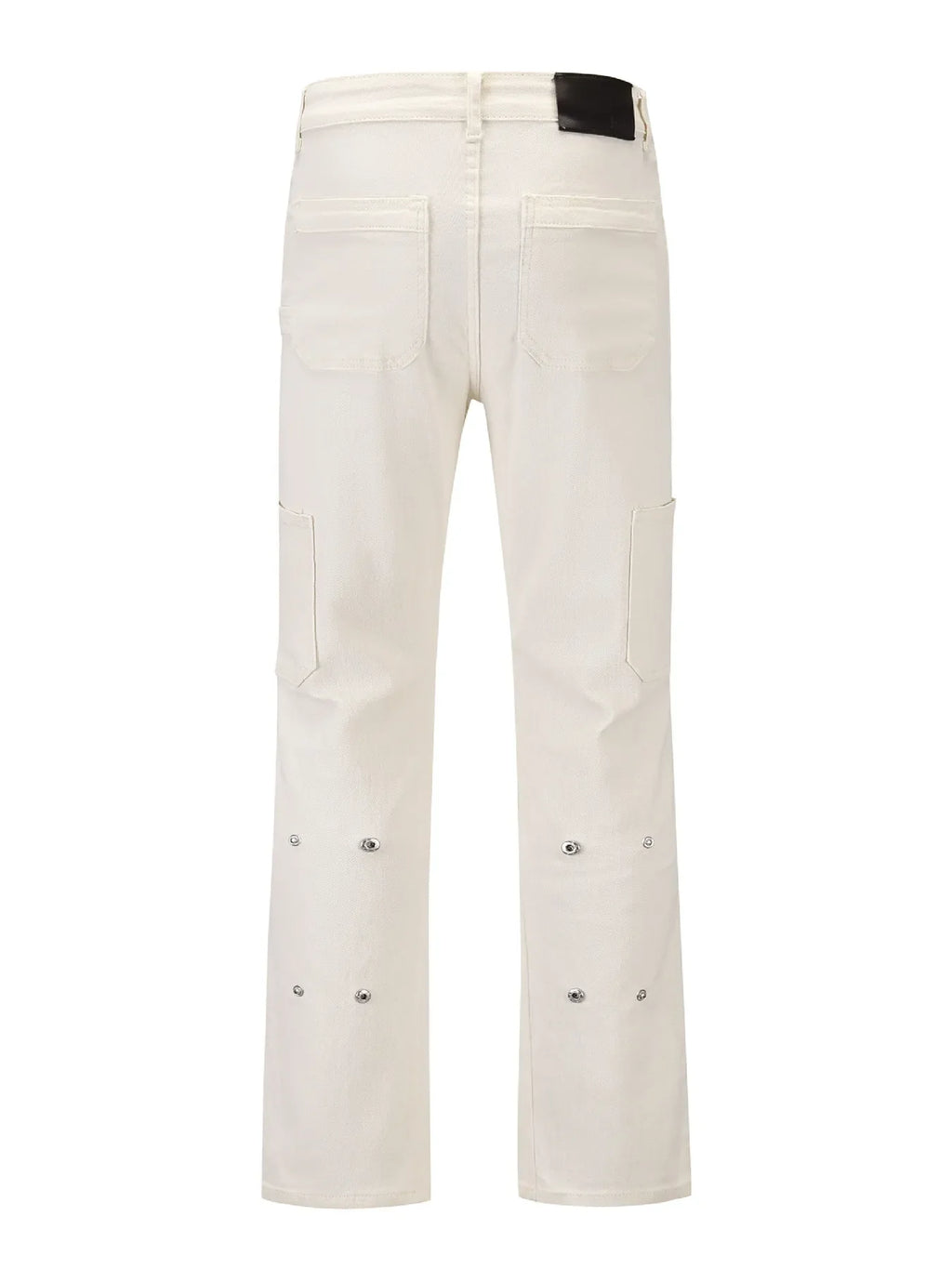 Men's Slim Straight Jeans with Snap Detail