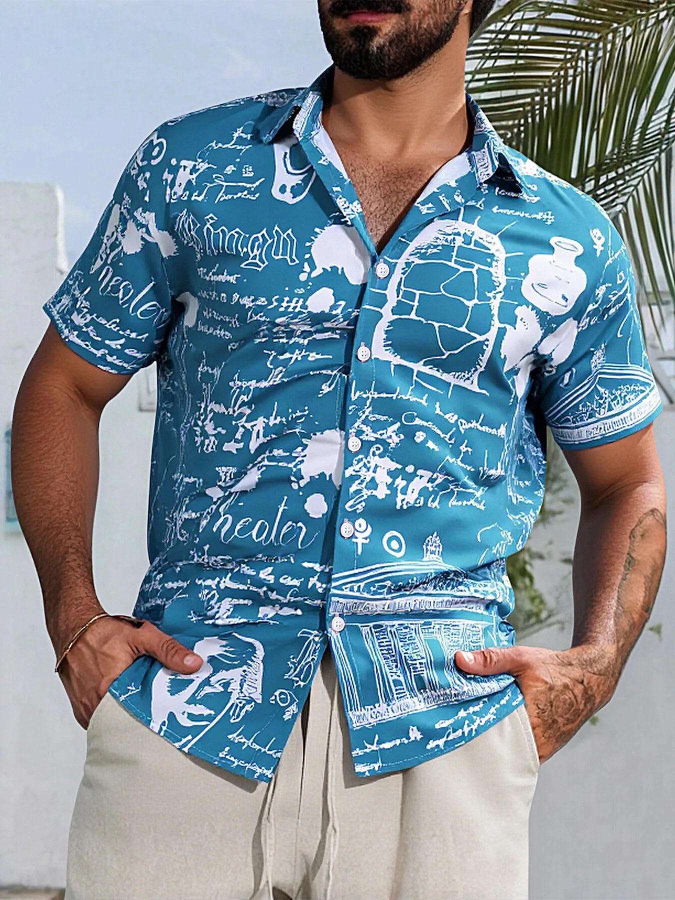 Men's Printed Short Sleeve Shirt
