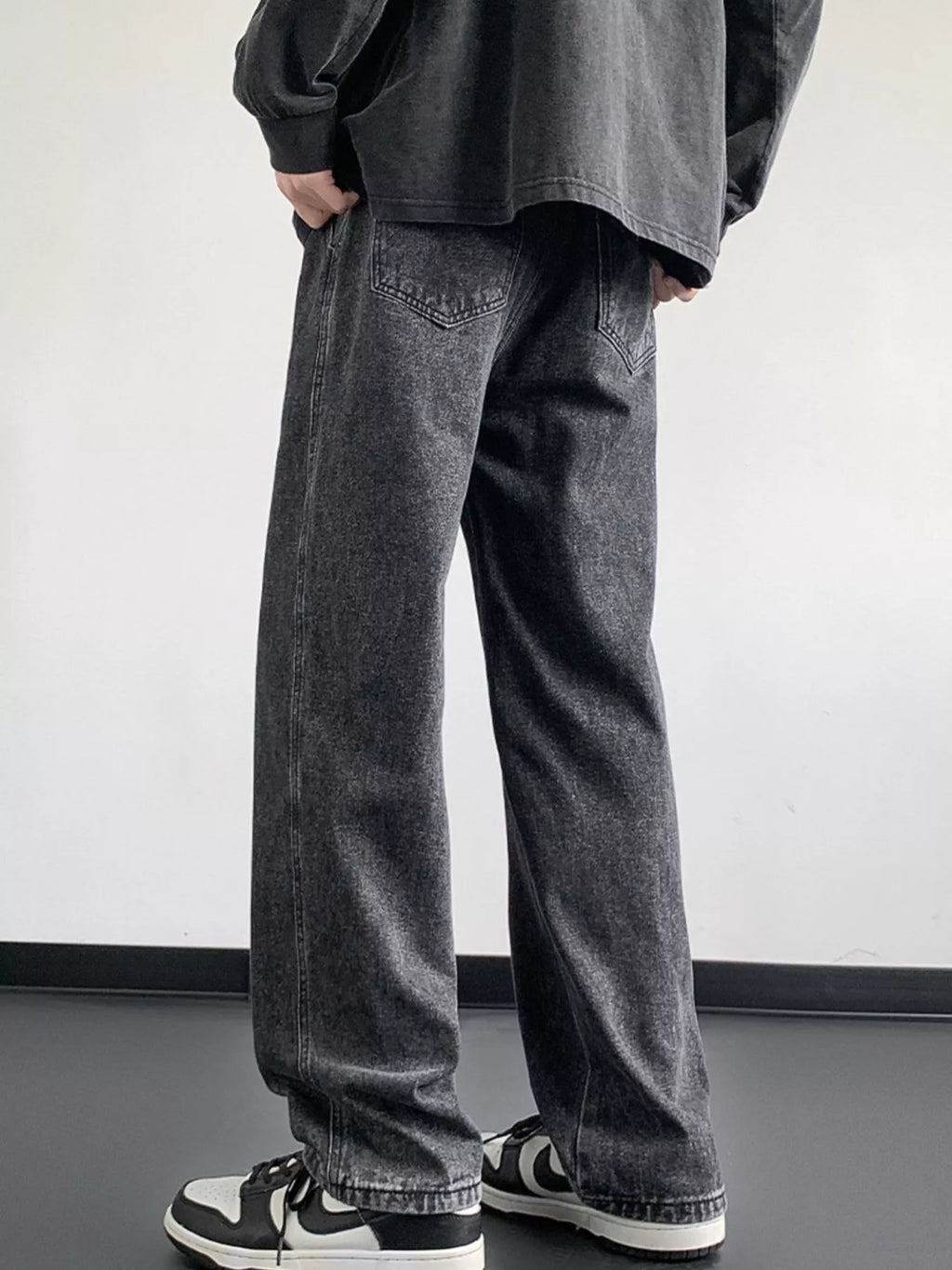 Men's Full Size Wash Loose Fit Jeans Plus Size