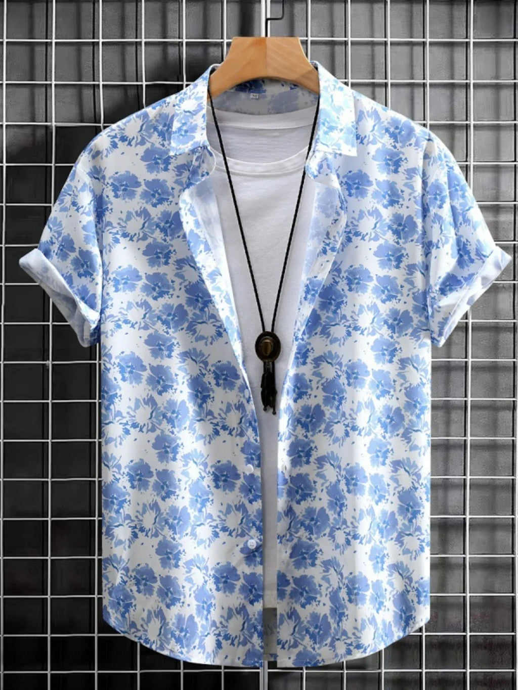Men's Printed Short Sleeve Summer Shirt