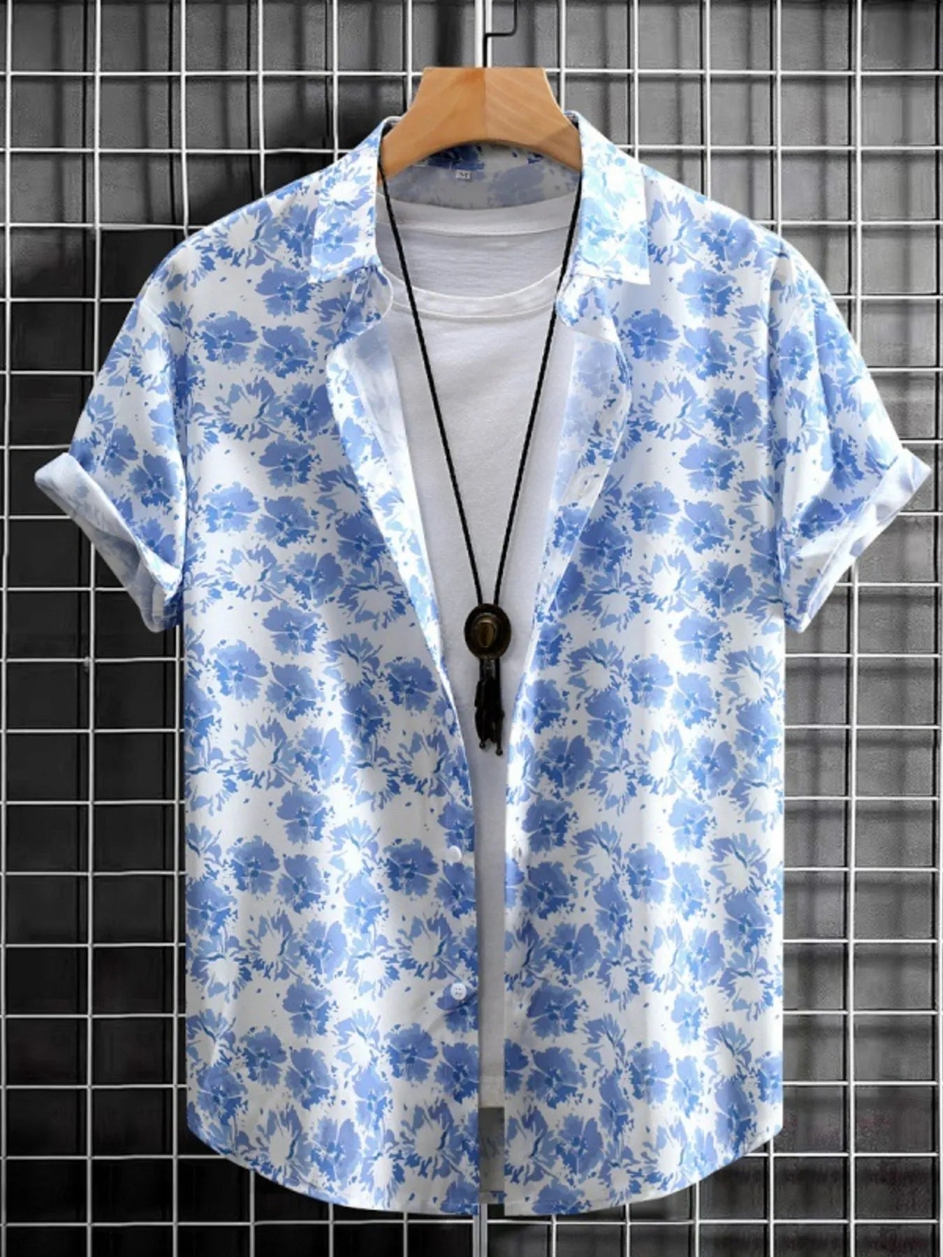 Men's Printed Short Sleeve Summer Shirt