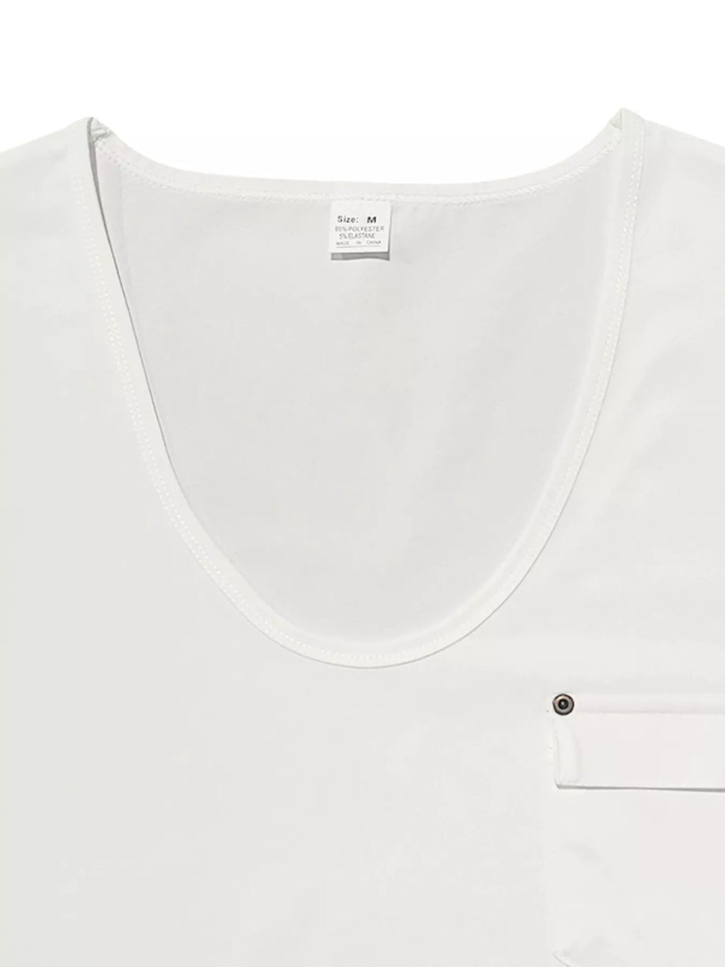 Men's Full Size V-Neck Pocket T-Shirt Plus Size