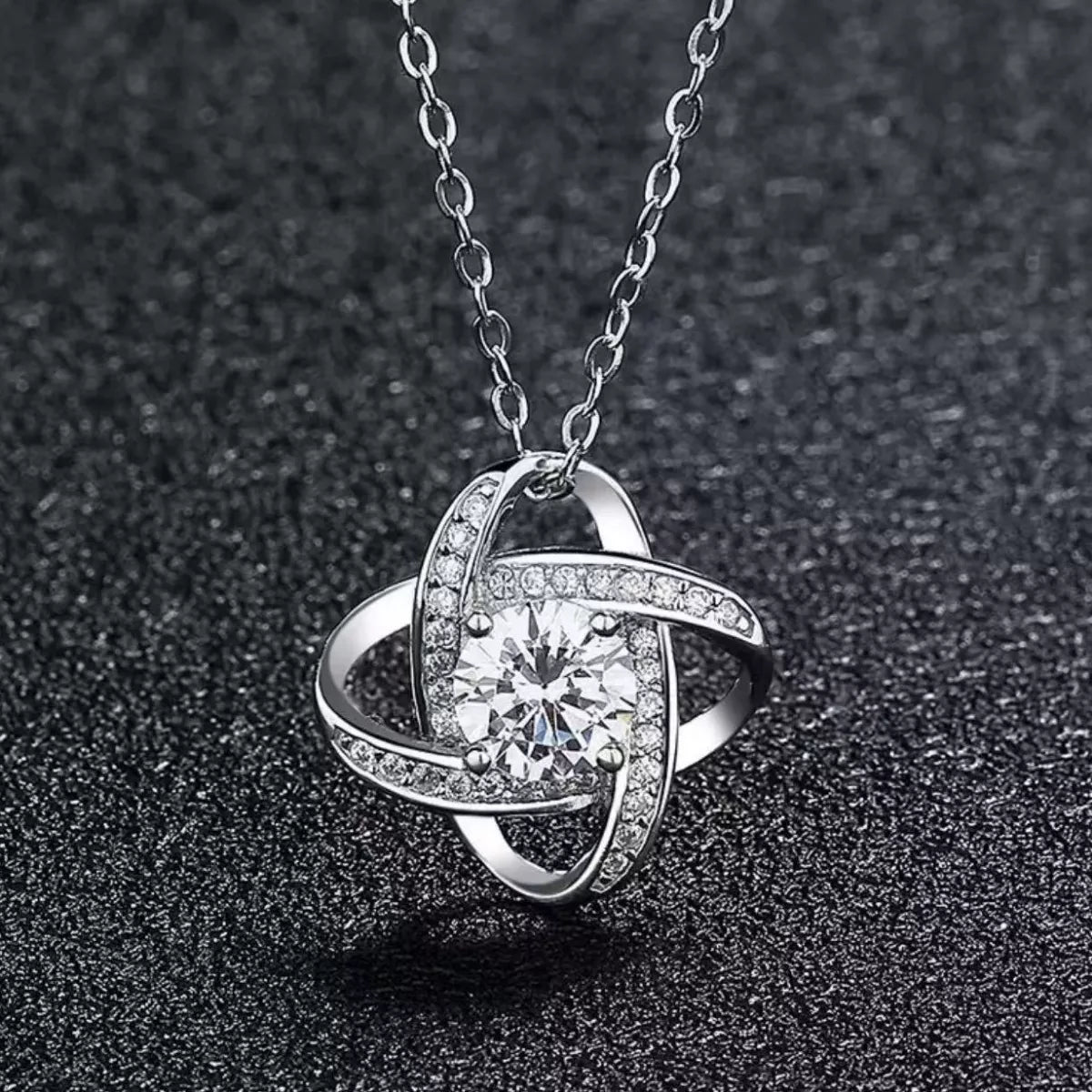 1 Carat Moissanite 925 Sterling Silver Pendant Necklace