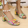 Open Toe Block Heels Sandals