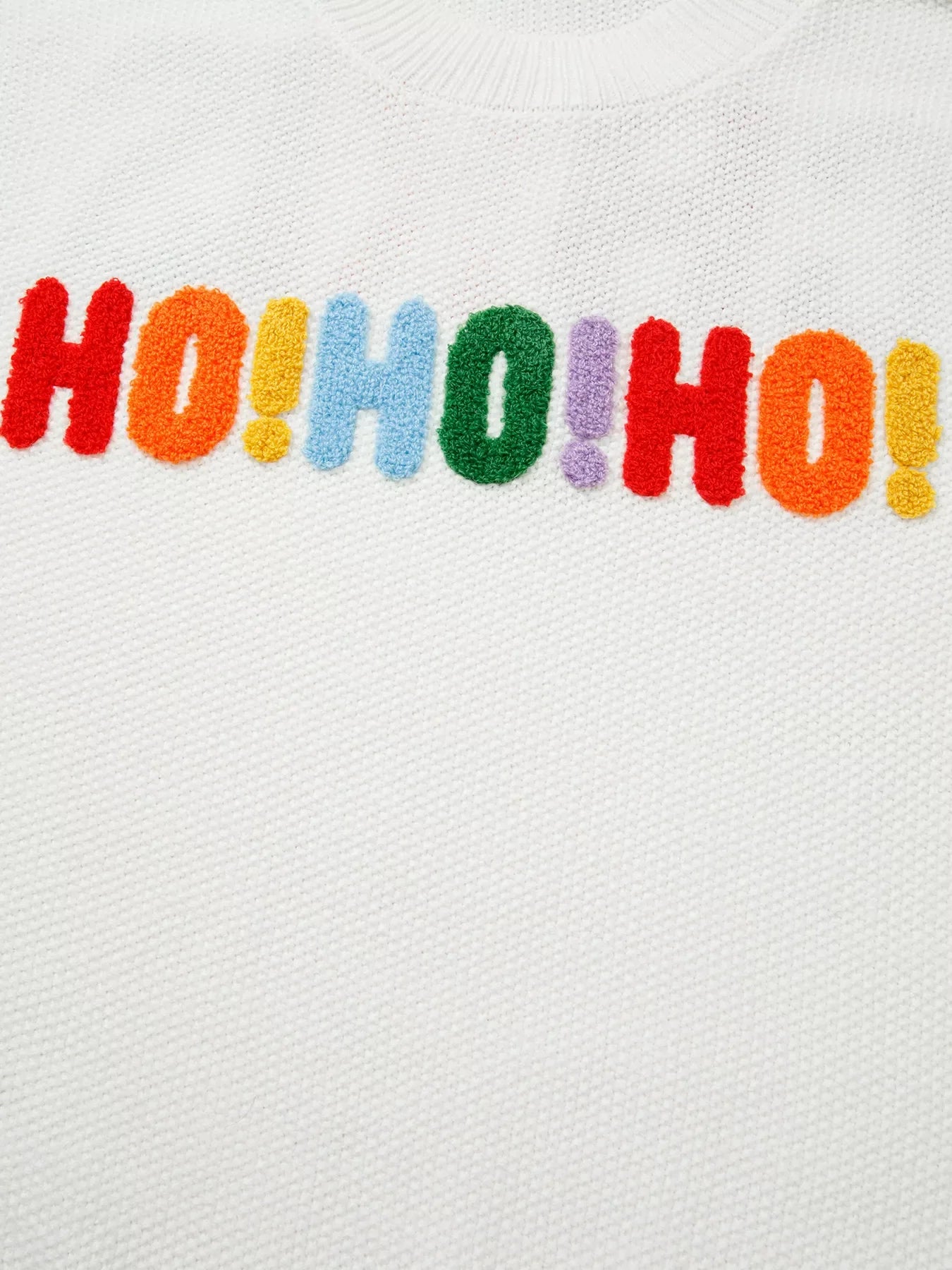 HOHOHO MERRY CHRISTMAS Drop Shoulder Holiday Sweater