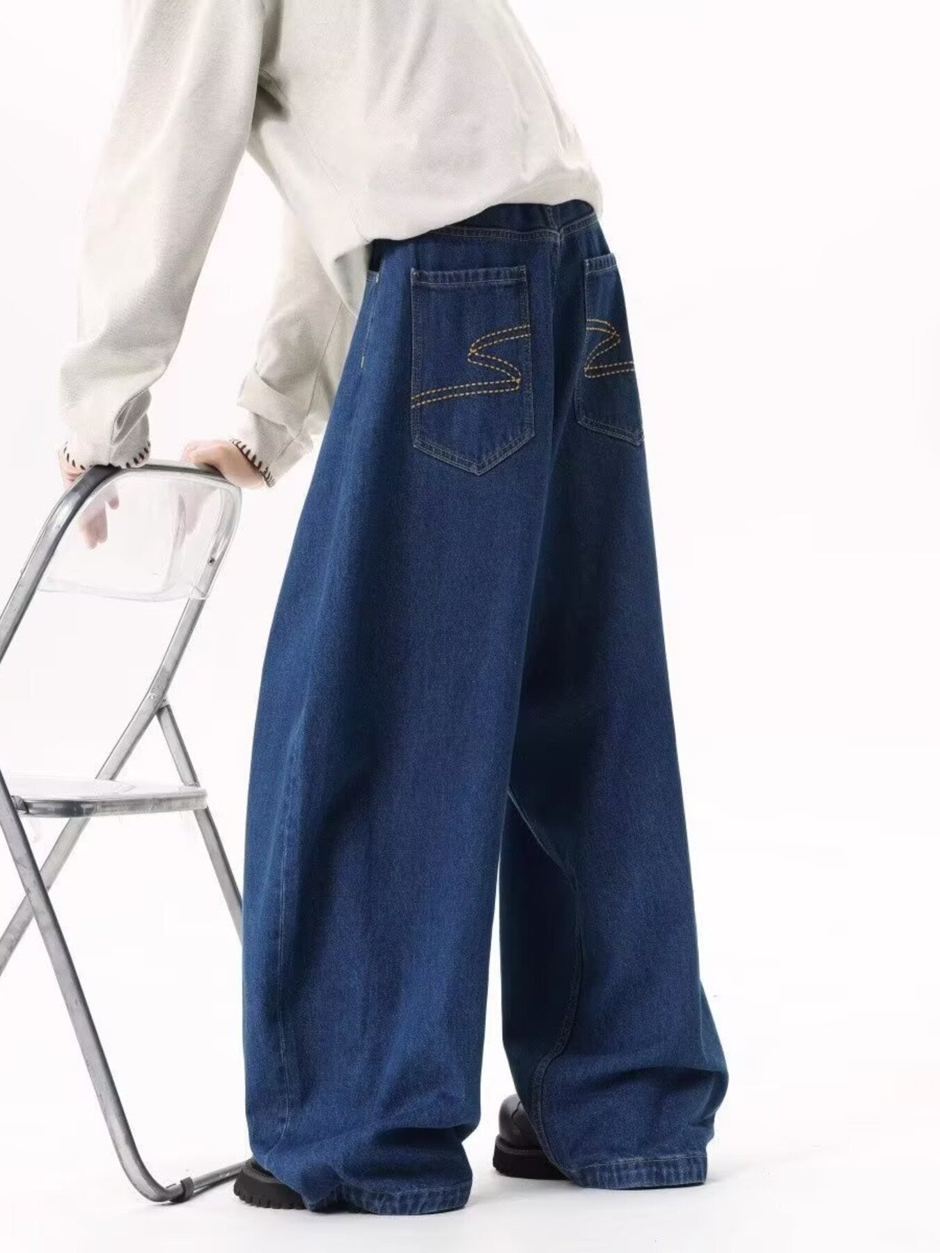 Men's Full Size Wide Leg Jeans Plus Size