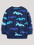 Children's Racing Car Print Long Sleeve Sweatshirt