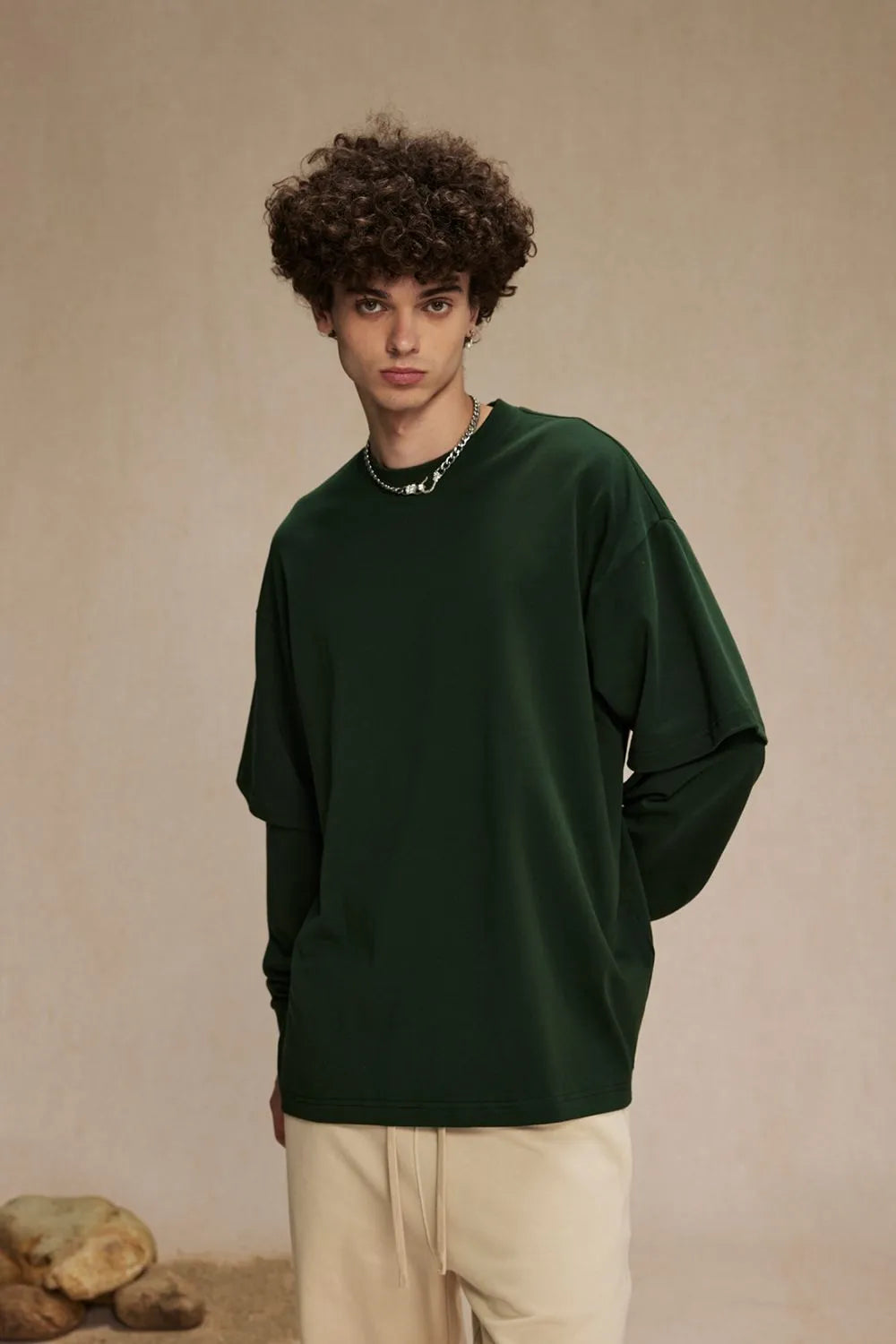 Men's Round Neck Long Sleeve T-Shirt
