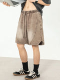 Men's Plus Size Drawstring Denim Shorts