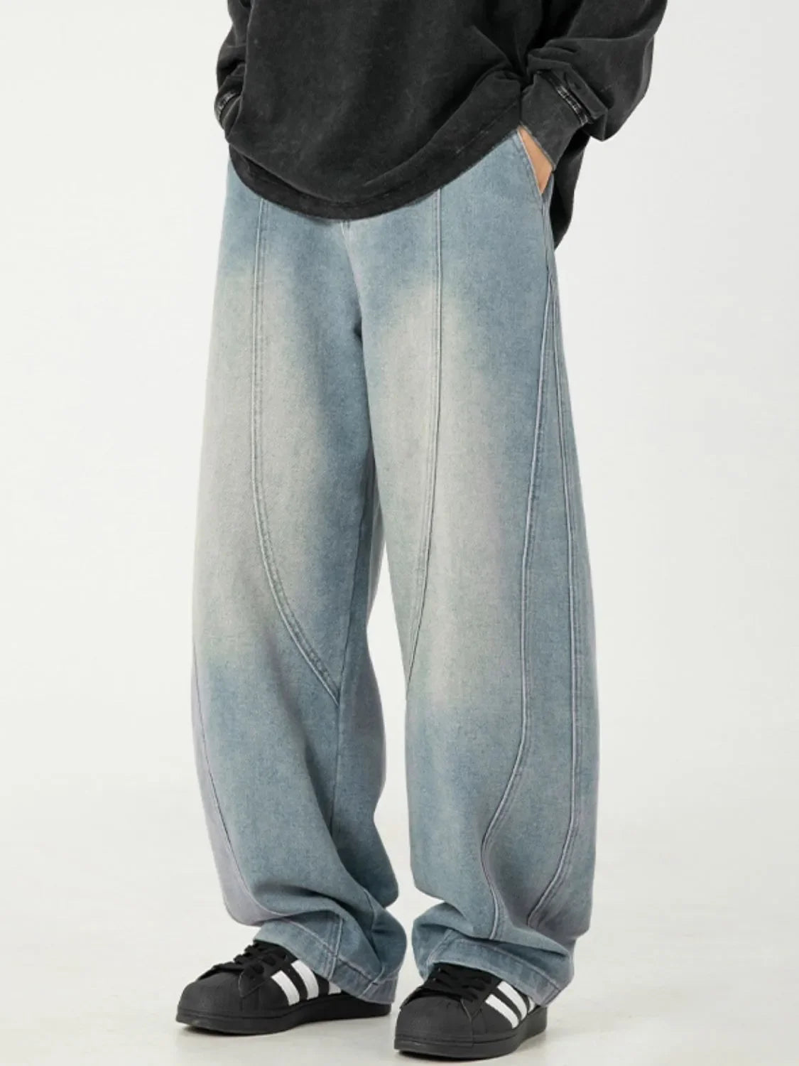 Men's Plus Size Wide Leg Jeans