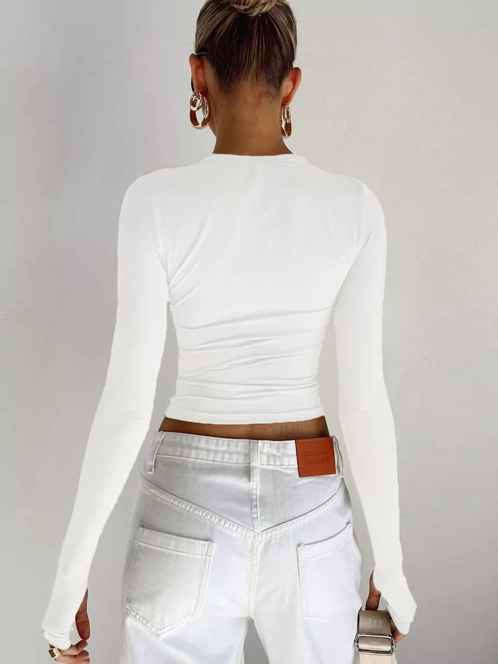 Ruched Long Sleeve T-Shirt