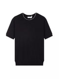 Men's Plus Size Contrast Trim Crew Neck T-Shirt