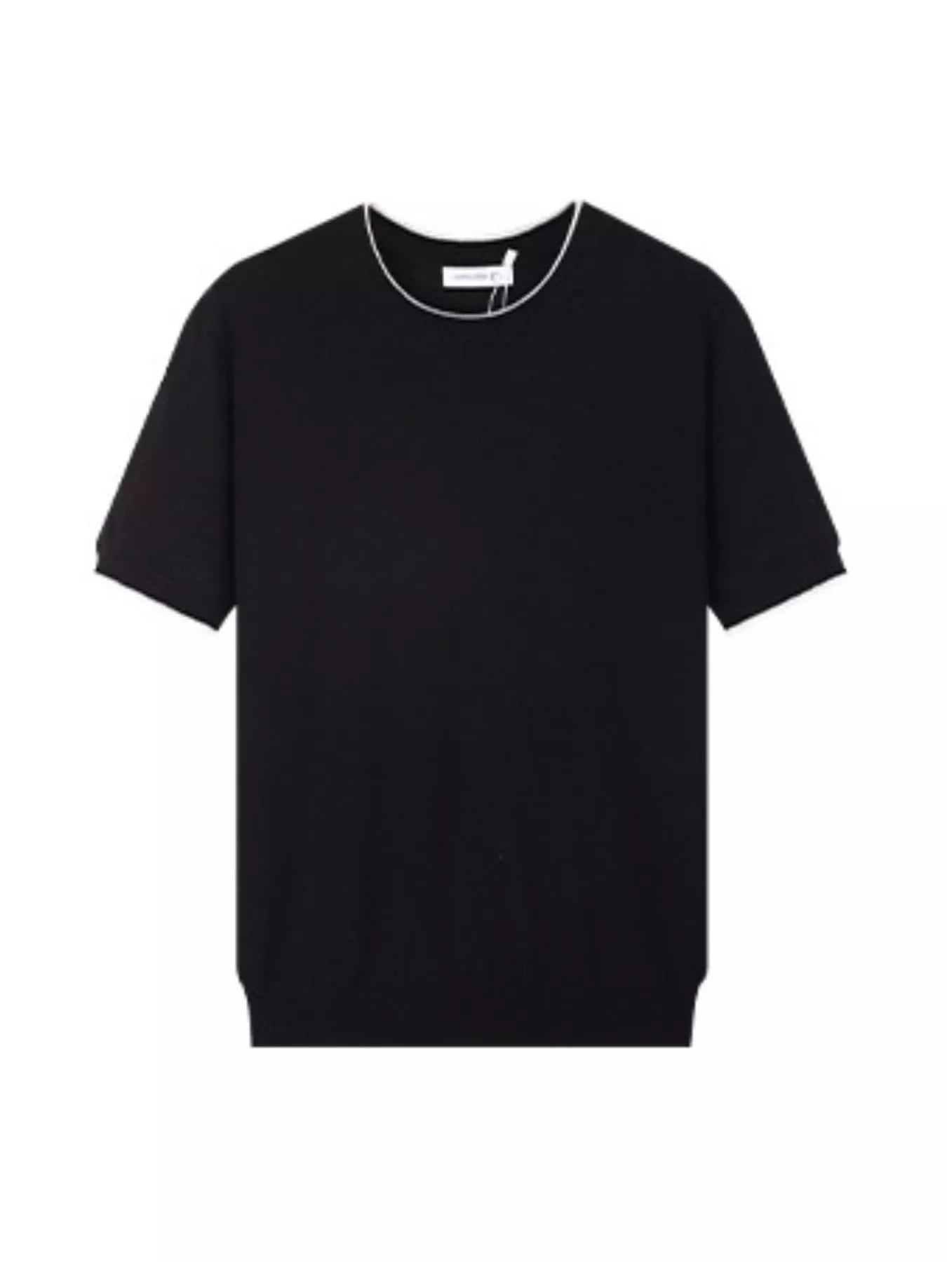 Men's Plus Size Contrast Trim Crew Neck T-Shirt