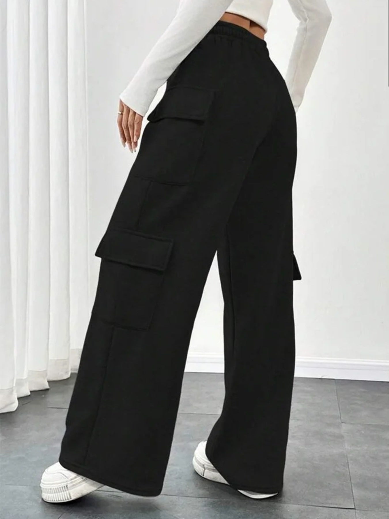 Casual Drawstring Loose Fit Pants