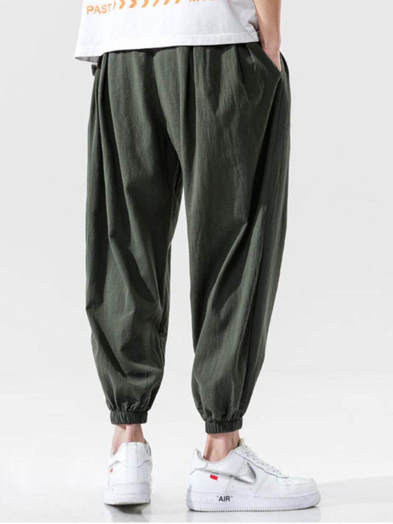 Men's Plus Size Casual Loose Fit Drawstring Joggers