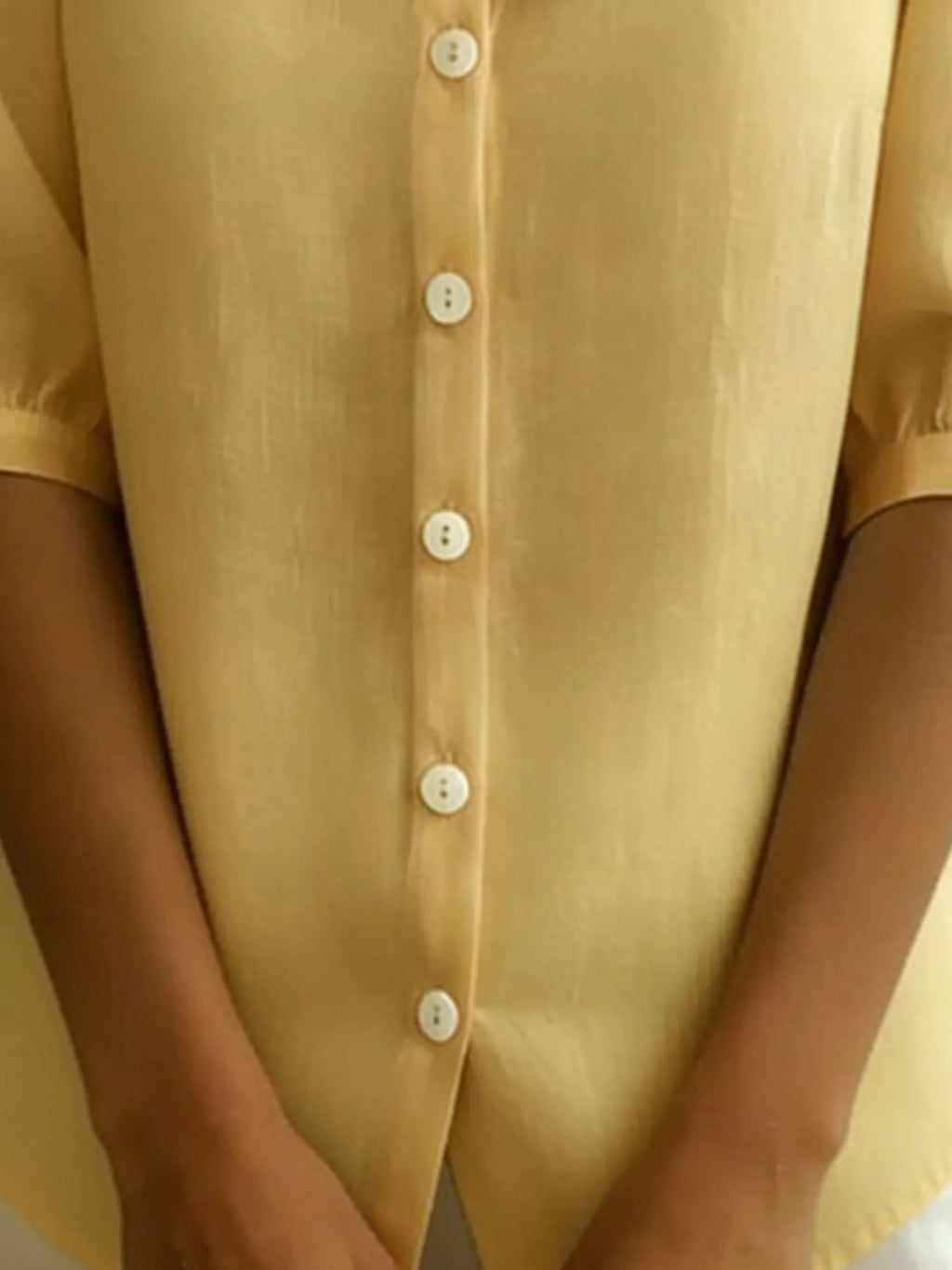 Peter Pan Collar Puff Sleeve Shirt