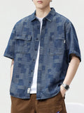 Men's Plus Size Plaid Short Sleeve Shirt