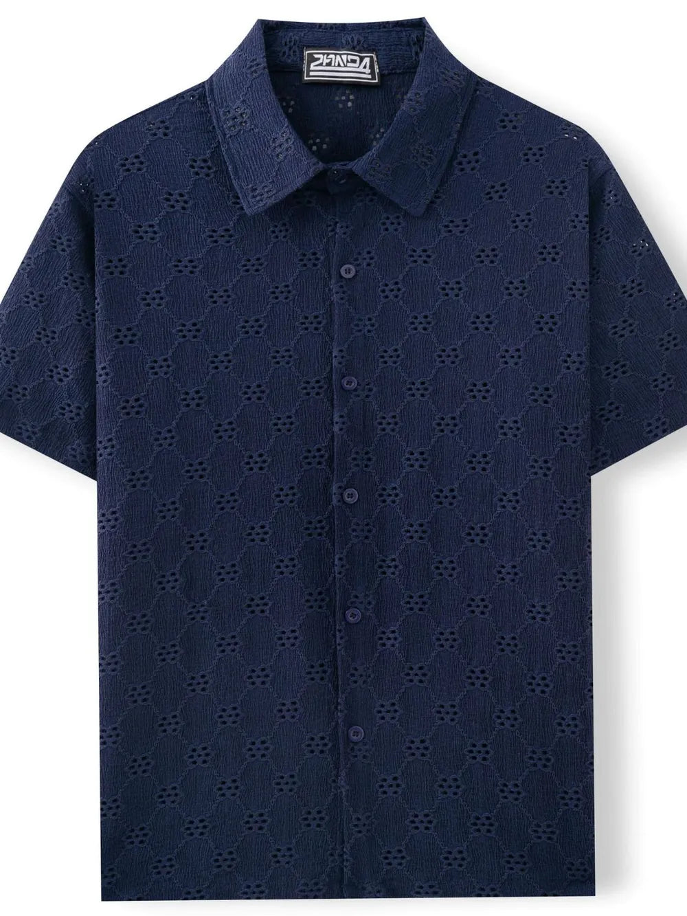 Men's Plus Size Button Down Short Sleeve Shirt