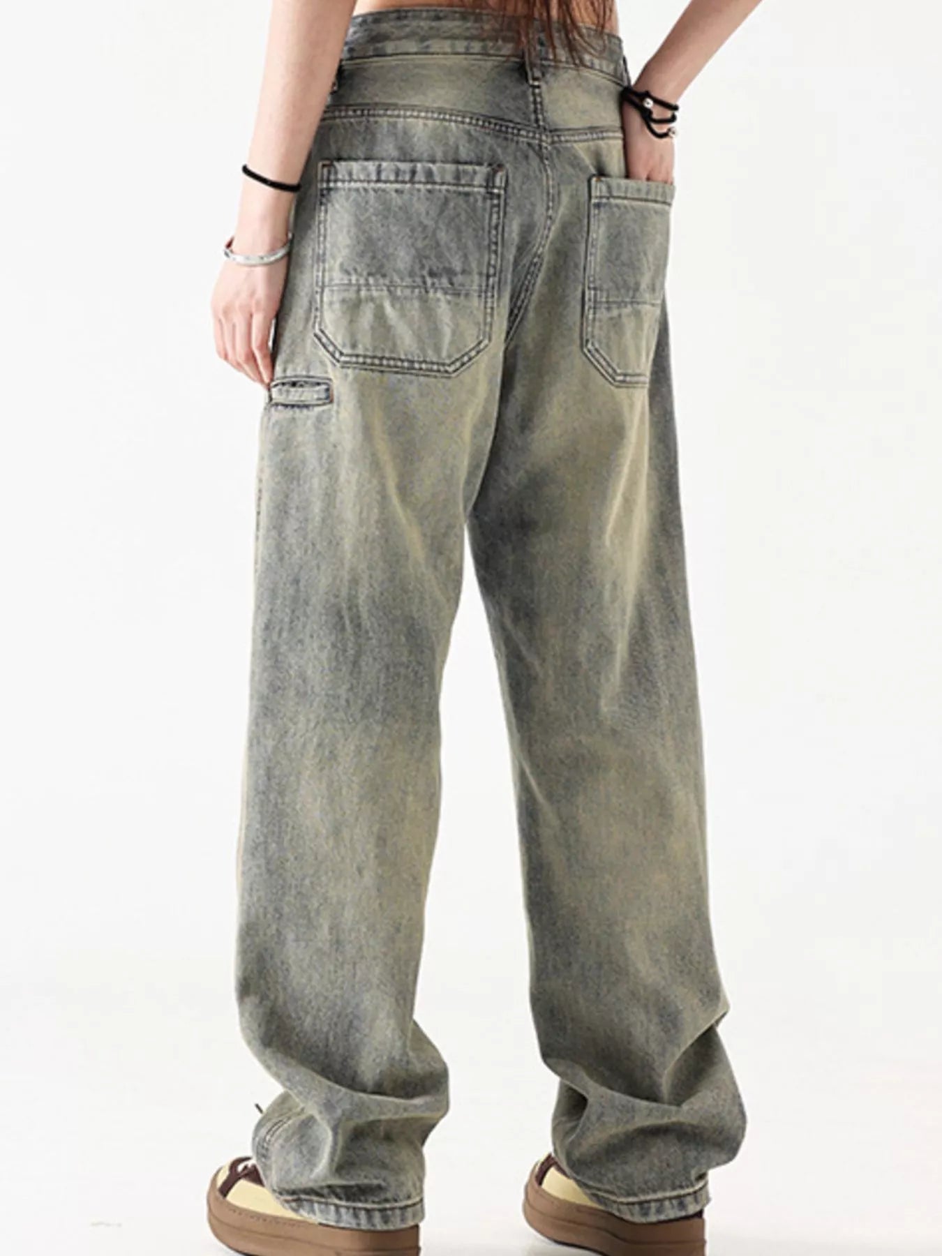 Men's Vintage Wash Loose Fit Jeans