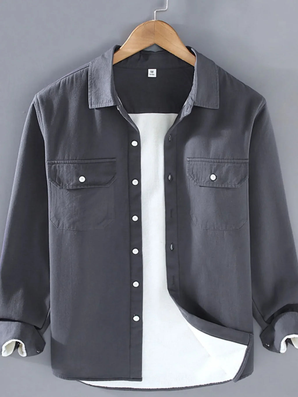 Men's Plus Size Button Up Long Sleeve Shirt