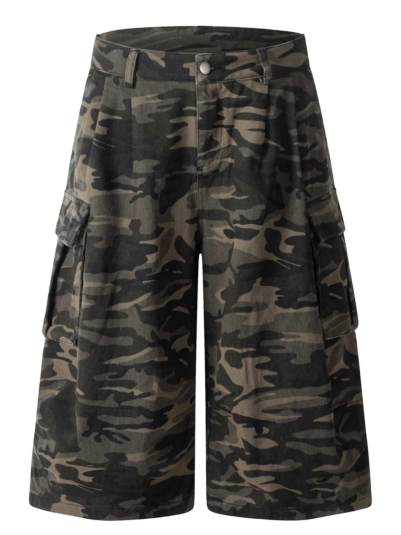 Men's Full Size Camouflage Cargo Denim Shorts Plus Size