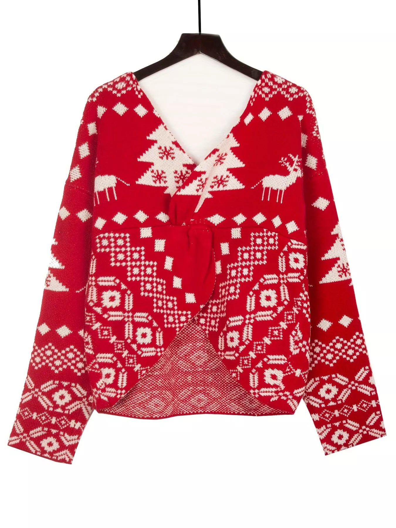 Christmas Tree Reindeer Long Sleeve Sweater