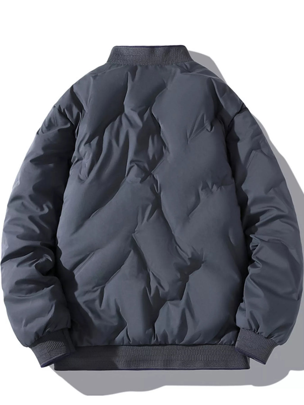 Men's Plus Size Padded Zip Up Bomber Jacket