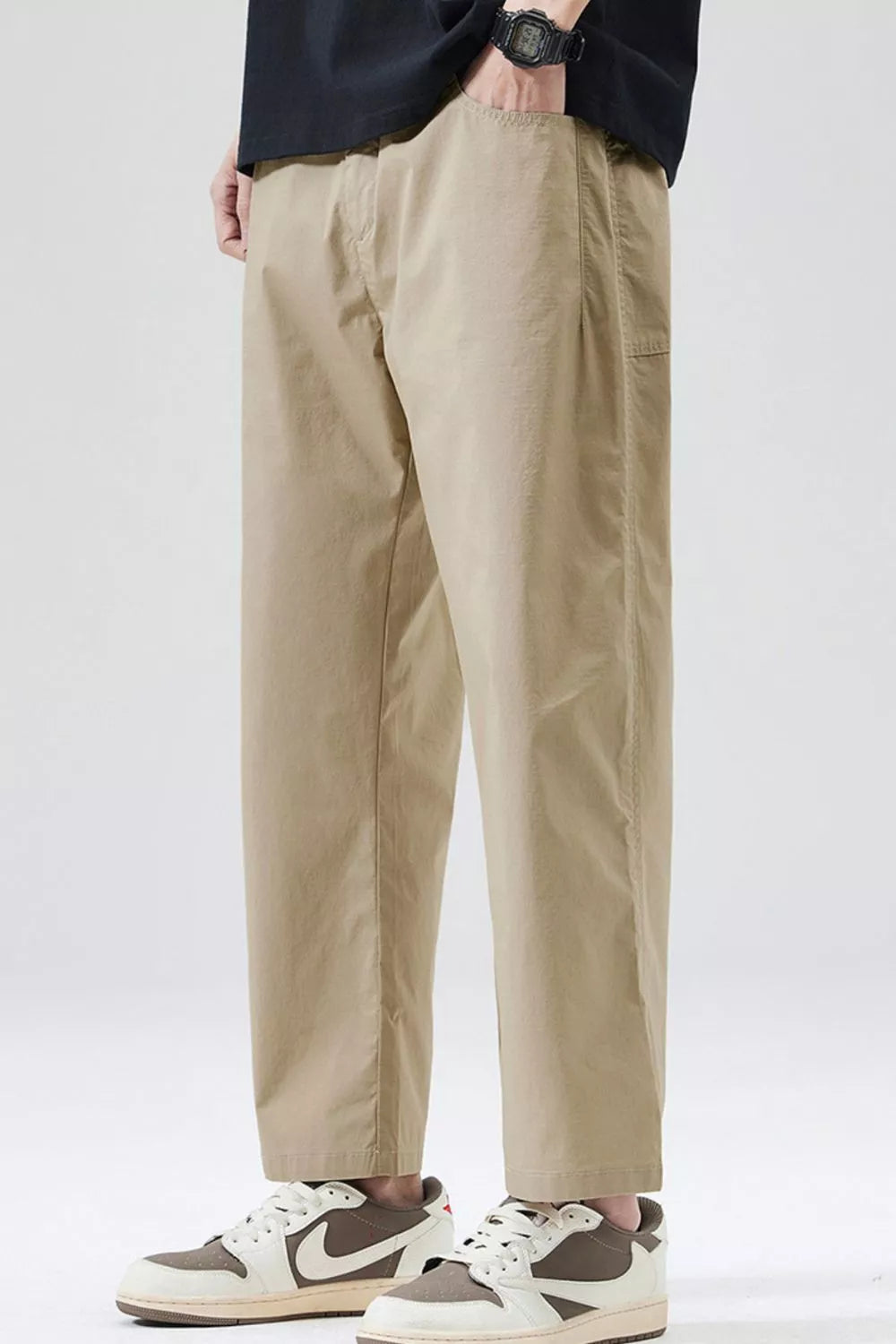 Men's Full Size Casual Loose Fit Cropped Pants Plus Size