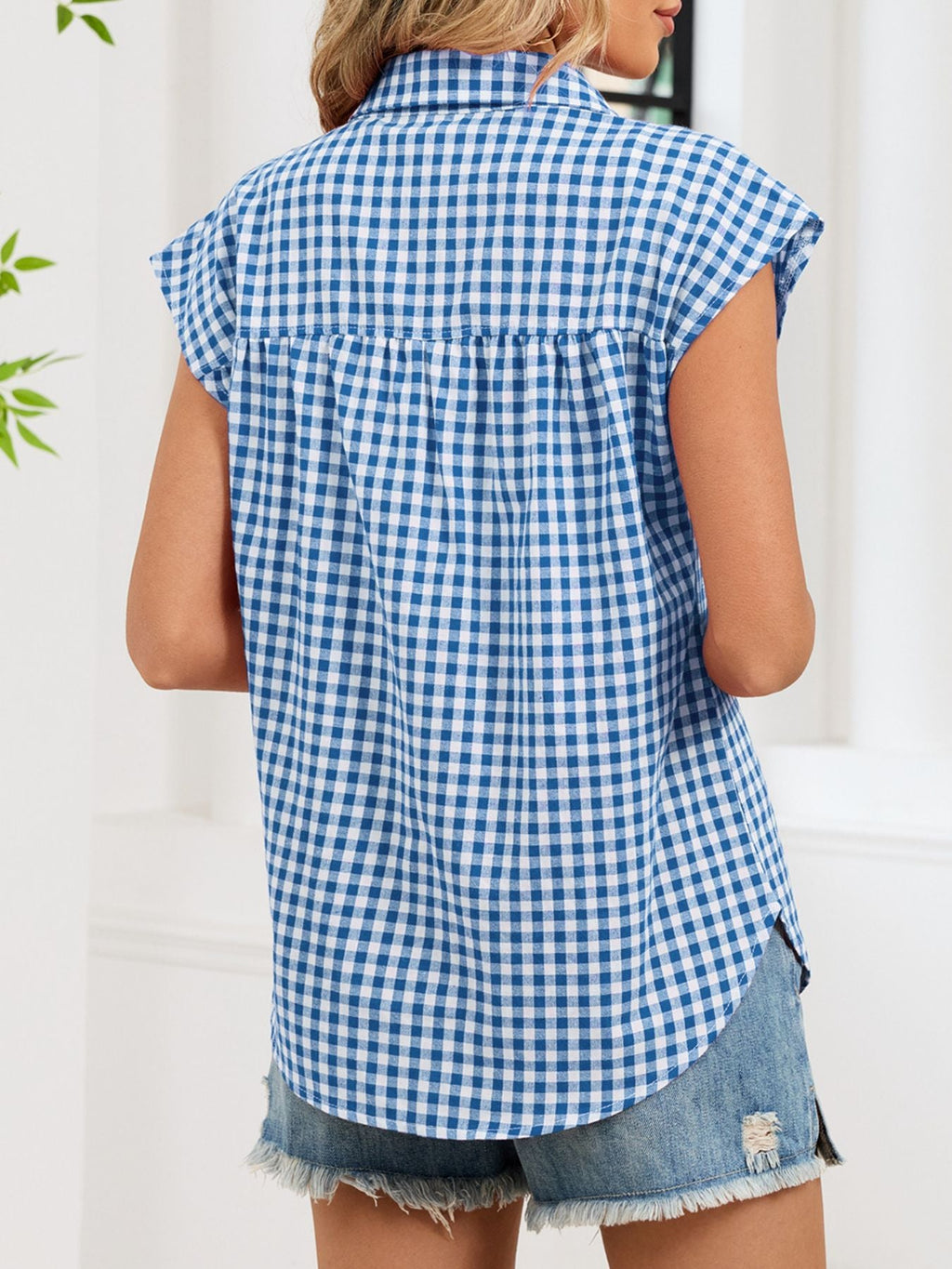 Gingham Button-Down Shirt