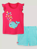 Children's Whale Top and Shorts Pajama Set