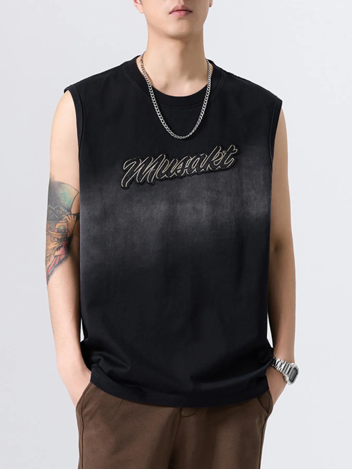 Men's Plus Size Round Neck Tank