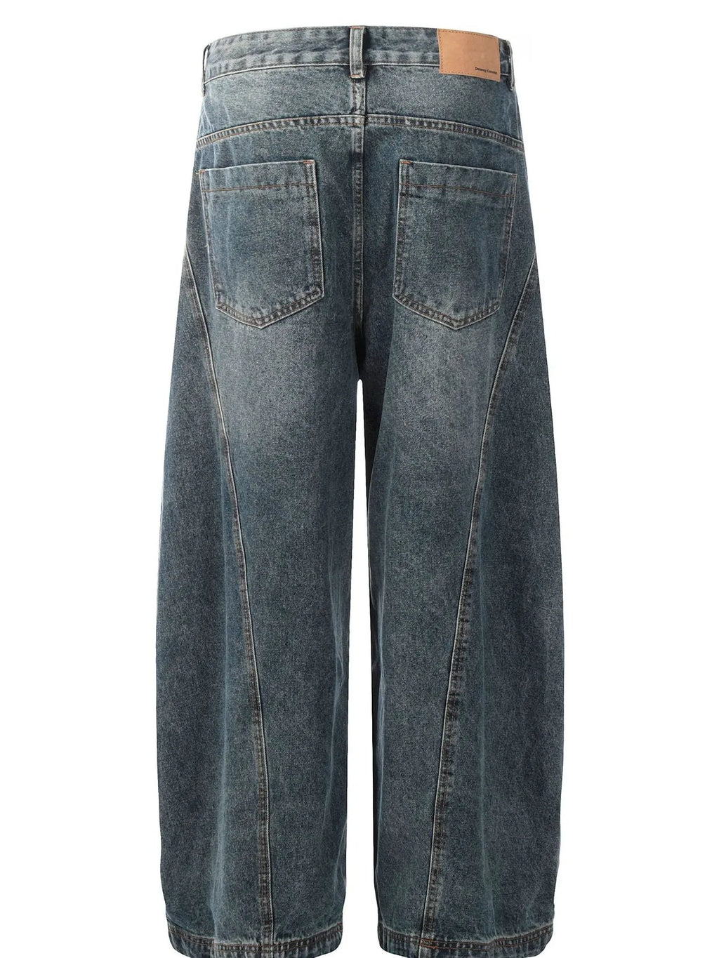 Men's Washed Wide Leg Baggy Jeans