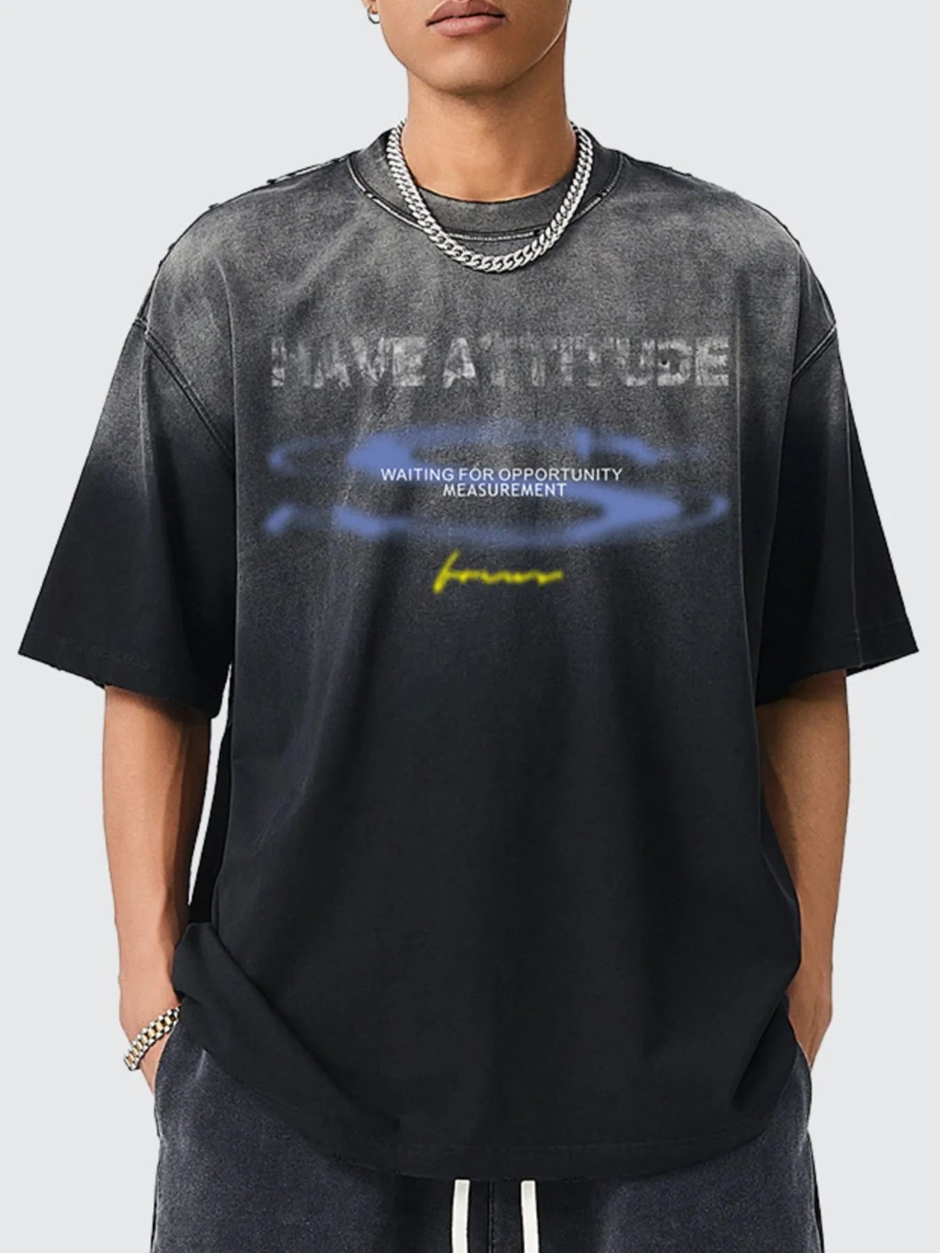 Men's Oversized Round Neck Short Sleeve T-Shirt