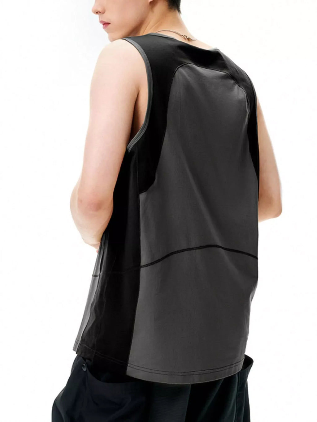 Men's Color Block Round Neck Tank