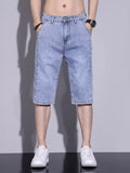 Men's Casual Washed Denim Shorts