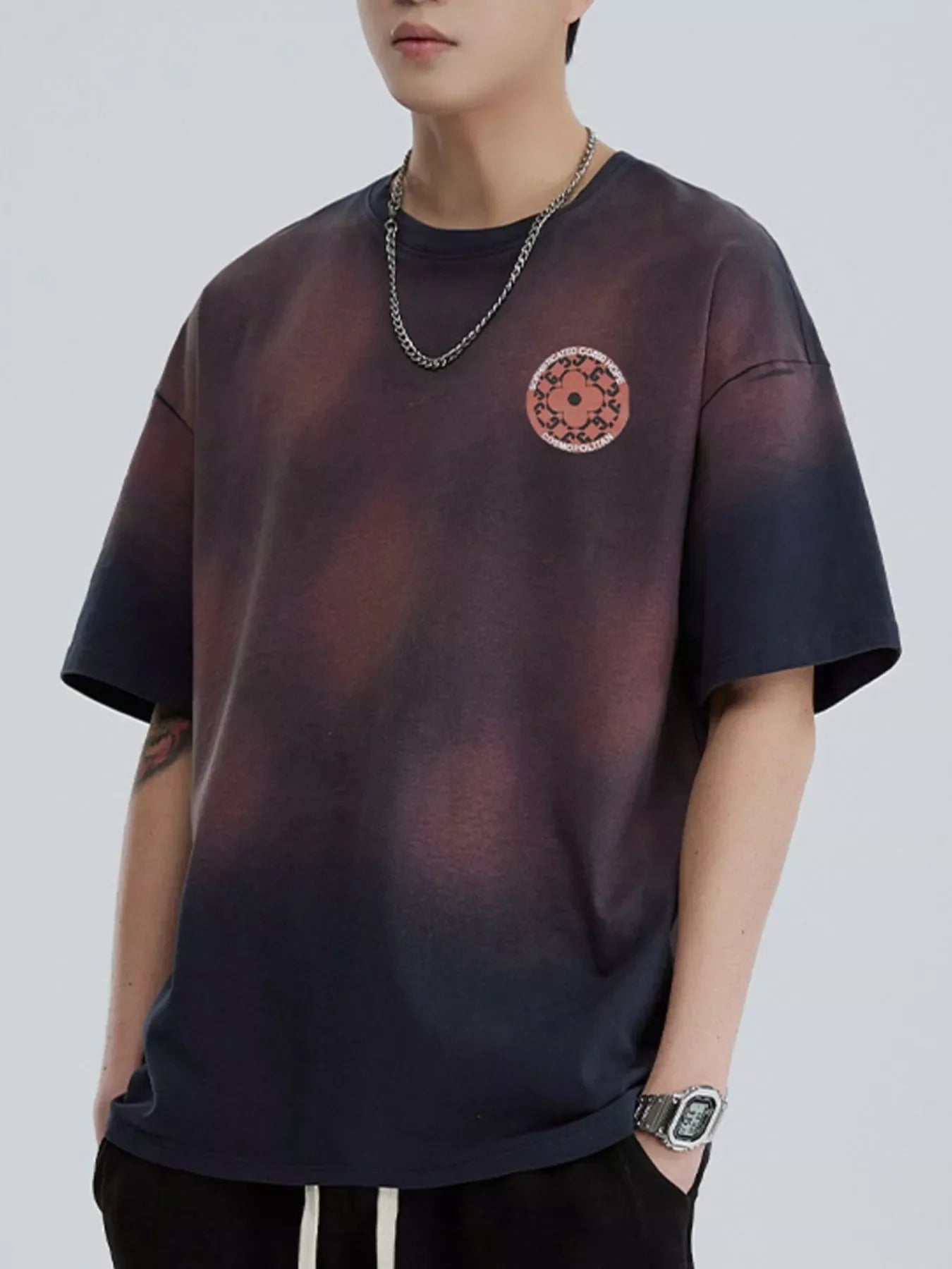 Men's Full Size Round Neck Short Sleeve T-Shirt Plus Size