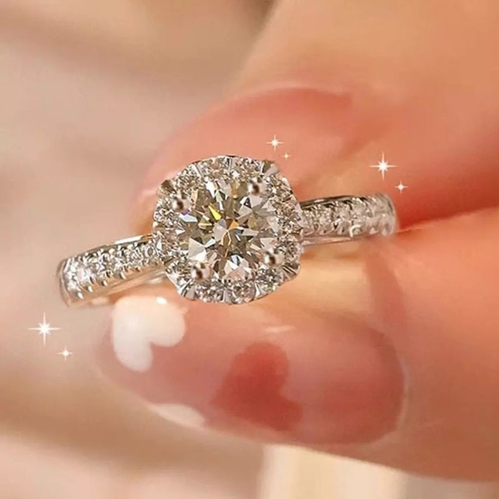 1 Carat 925 Sterling Silver Moissanite Ring