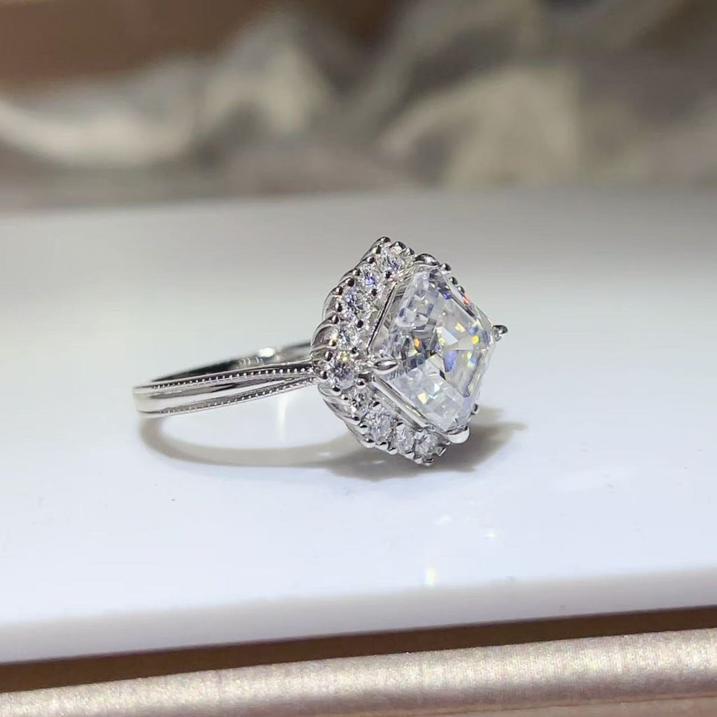 3 Carat Moissanite 925 Sterling Silver Ring