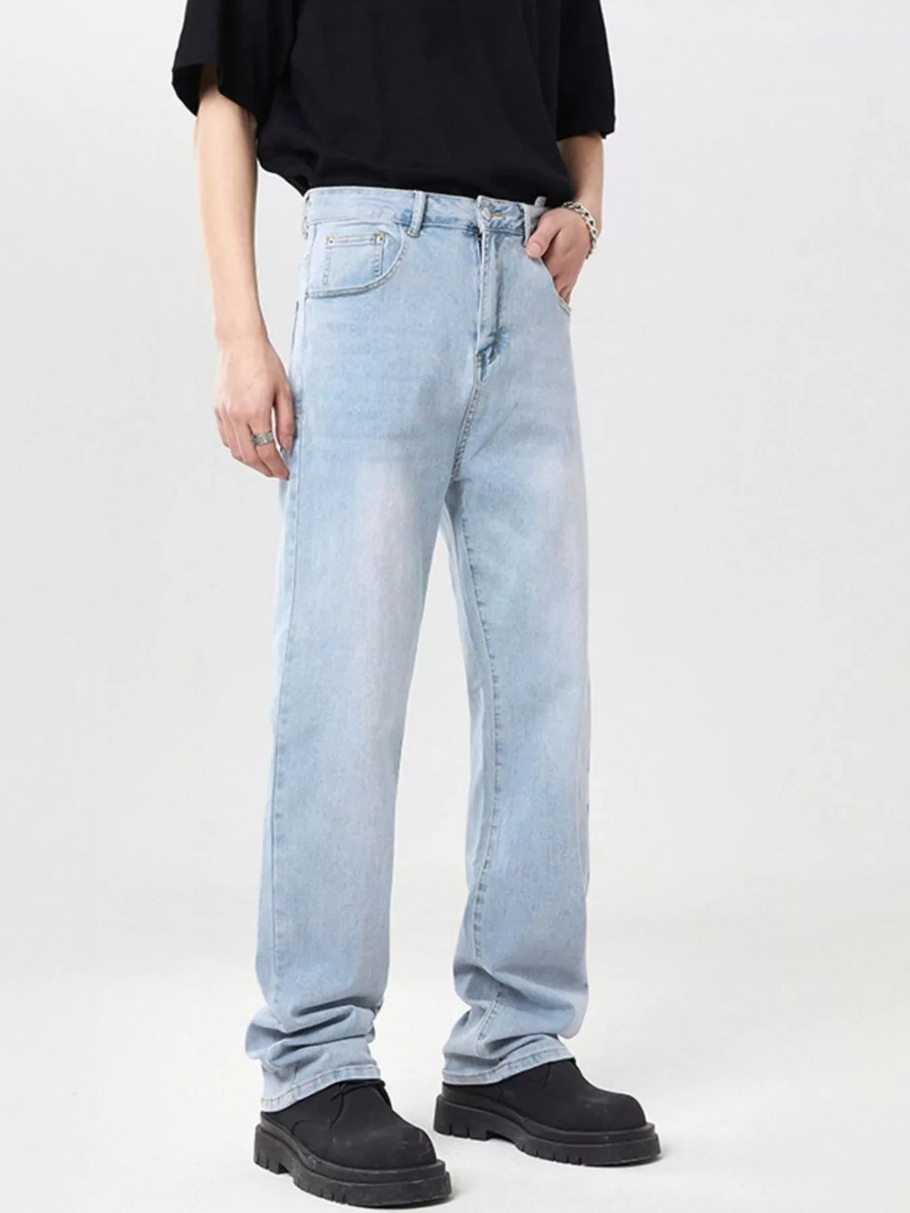 Men's Full Size Wide Leg Jeans Plus Size