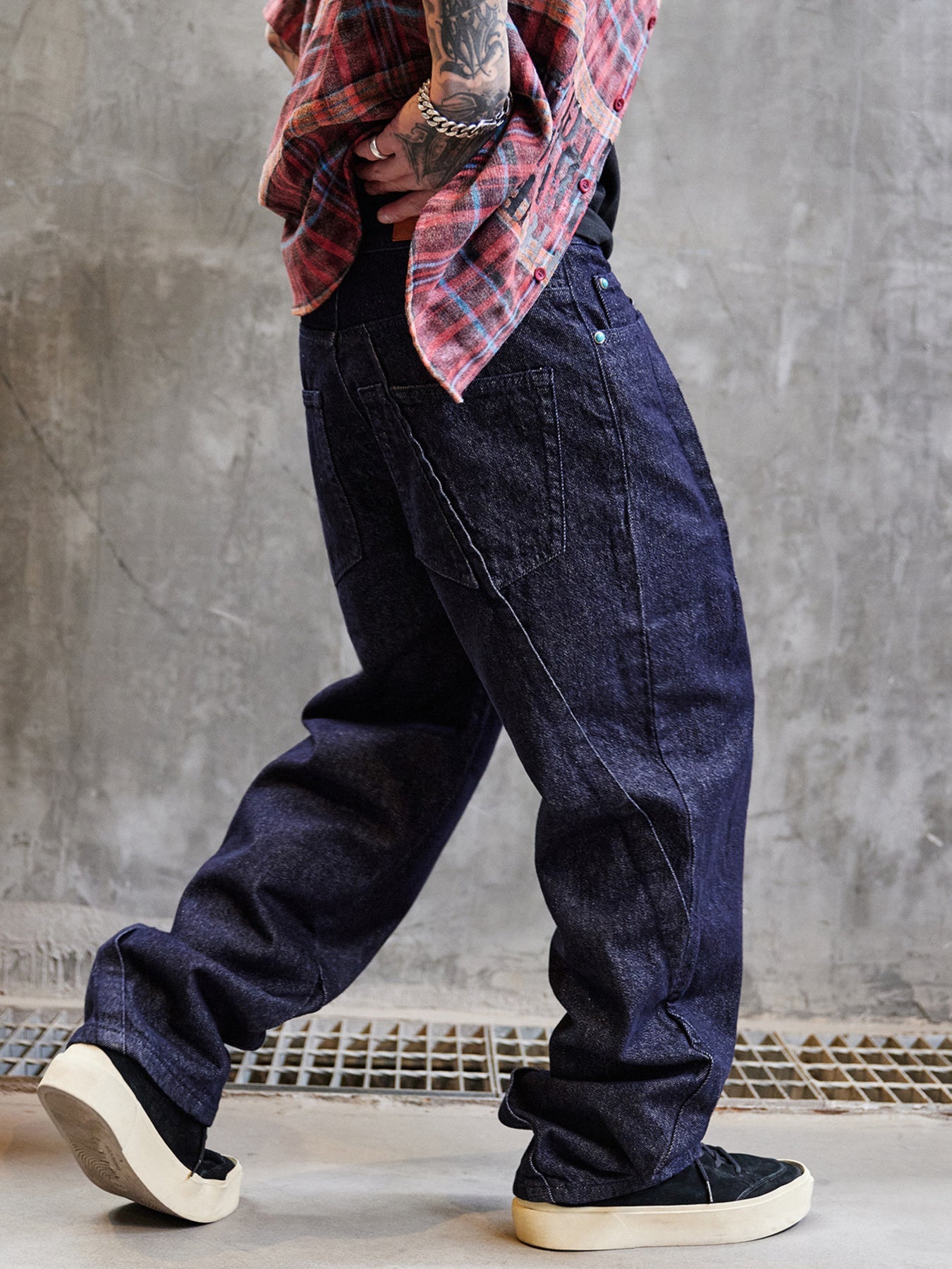 Men's Full Size Wide Leg Jeans Plus Size