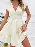 Tiered Cap Sleeve Mini Dress